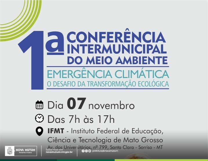 Nova Mutum e 14 municípios do CIDESA debaterão estratégias na 1ª Conferência Intermunicipal de Meio Ambiente