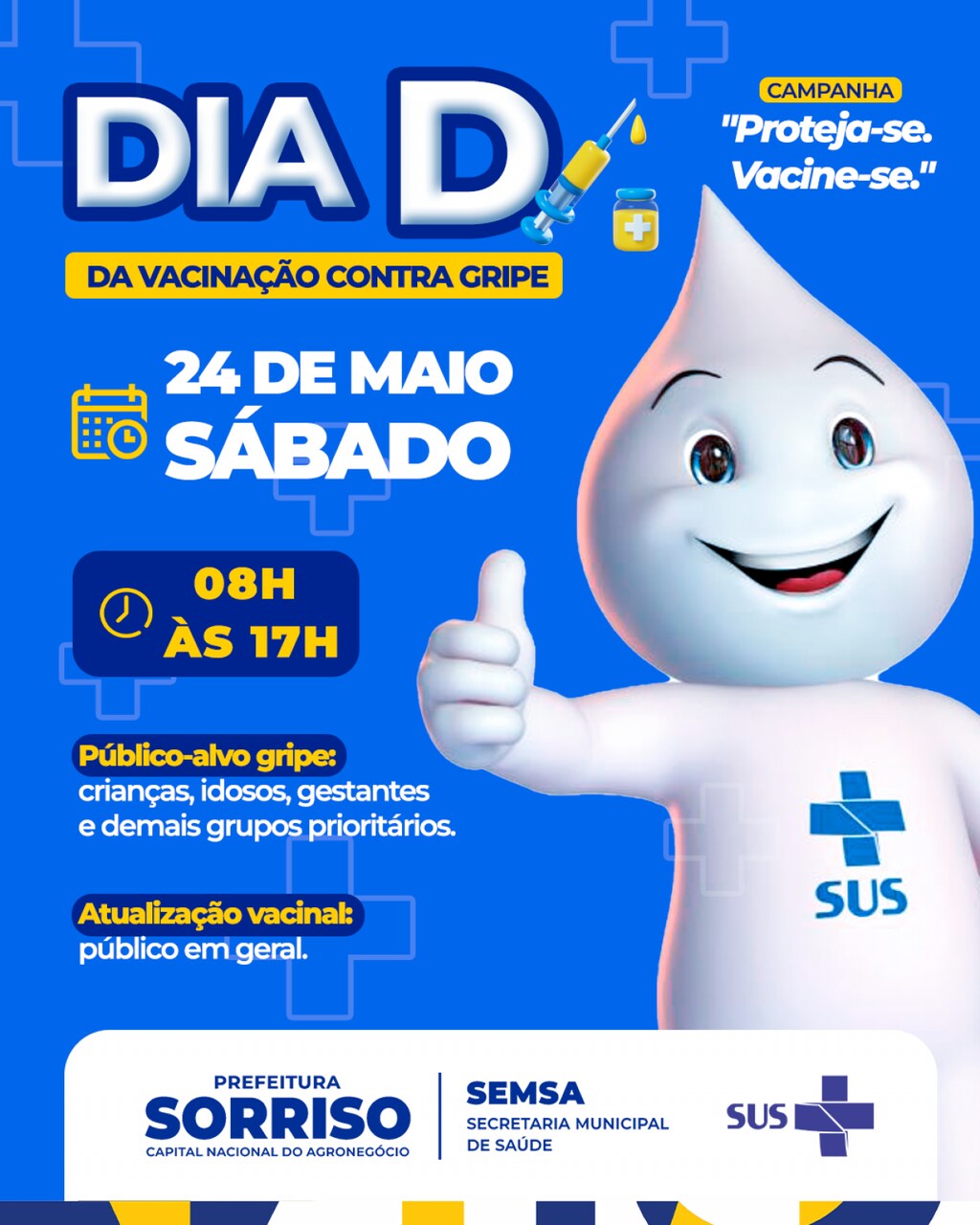 Dia D da Campanha de Vacinação acontece no próximo sábado