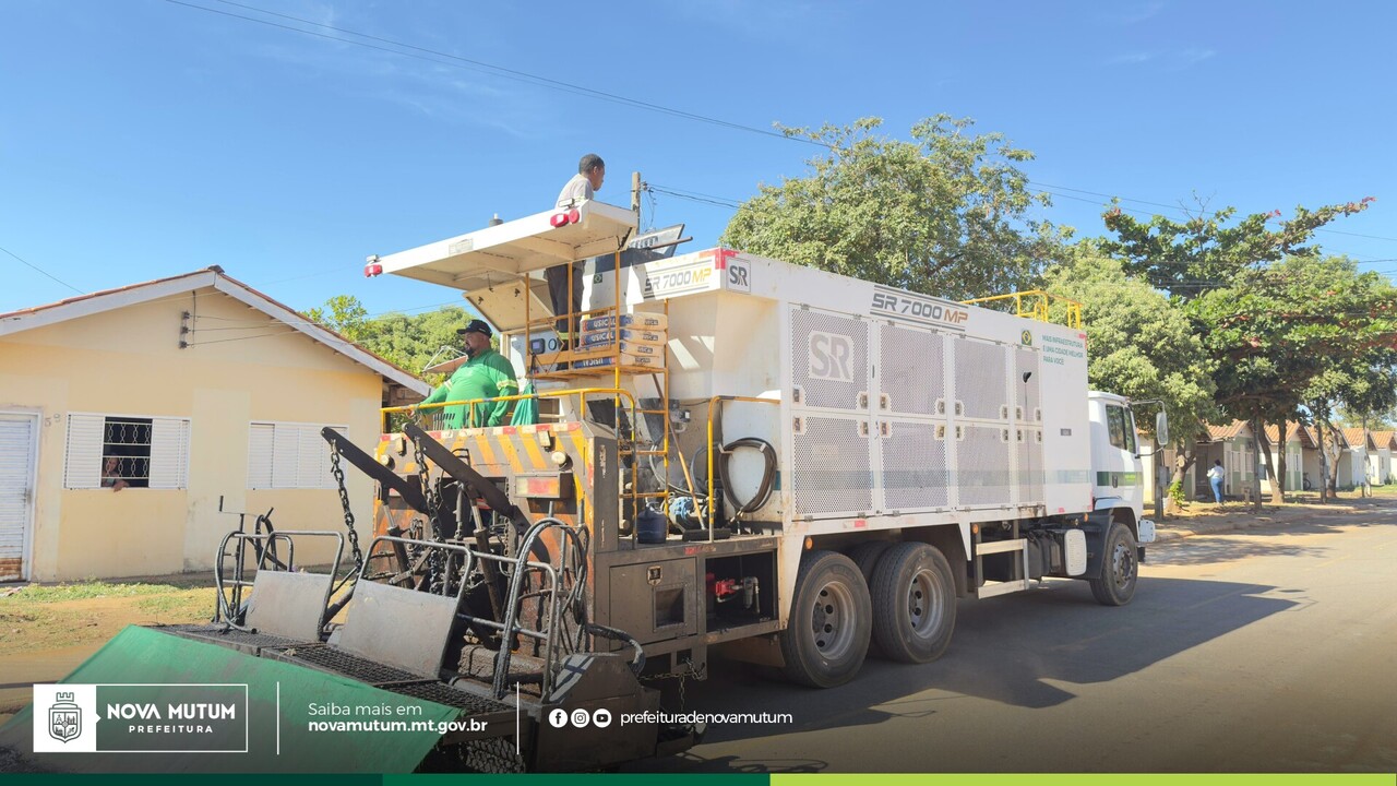 Unidade móvel de revitalização da Secretaria de Infraestrutura trabalha na região Sul