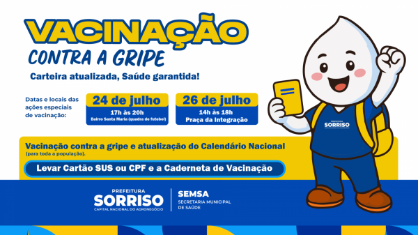 Saúde intensifica vacinação contra a gripe no retorno das férias escolares