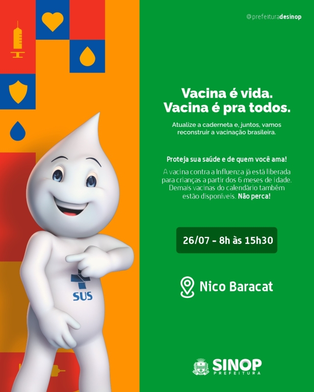 Prefeitura realiza mutirão de vacinação no Nico Baracat