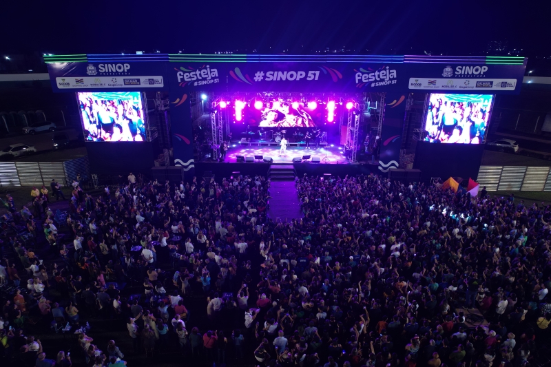 Festeja Sinop: Show do Padre Reginaldo Manzotti reúne 33 mil pessoas no Gigante do Norte