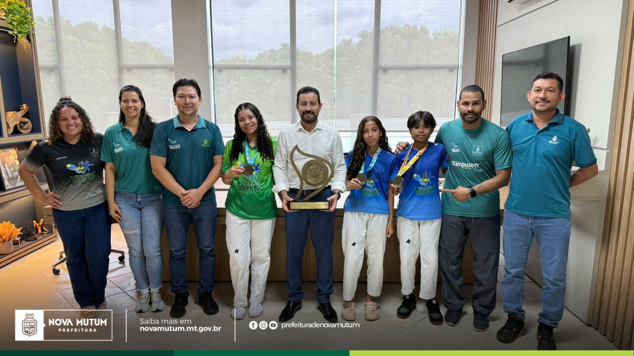 Prefeito celebra vitórias de jovens atletas de Nova Mutum nos Jogos Escolares Brasileiros