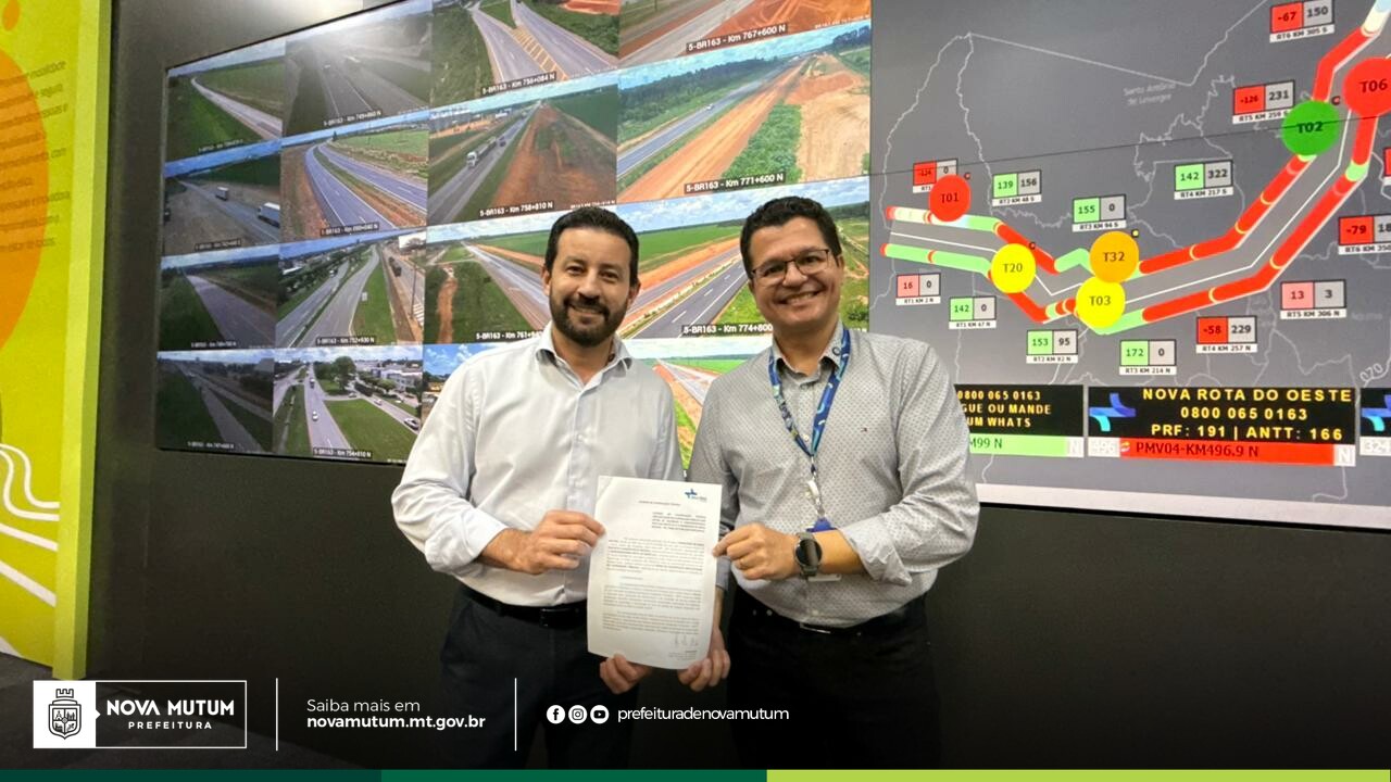 Prefeitura de Nova Mutum formaliza interesse no projeto de iluminação das travessias urbanas da BR-163