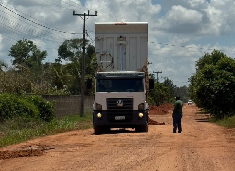 Prefeitura de Sinop promove manutenção da Estrada Luft