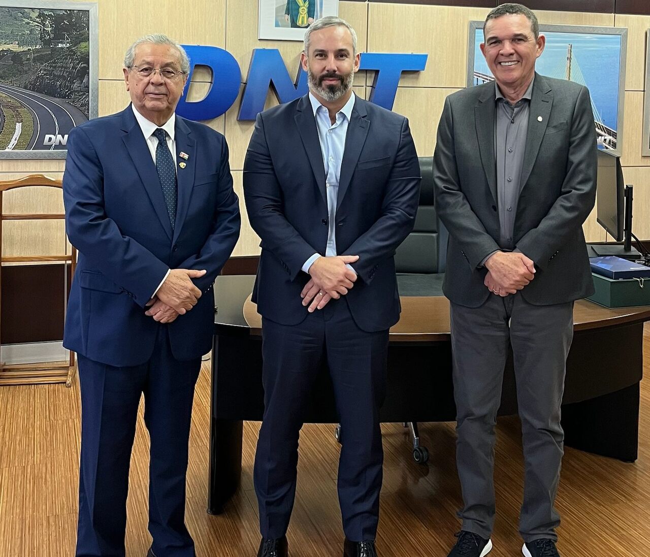 Deputado Federal Juarez Costa e Senador Jayme Campos tratam de avanços para a BR-158 no DNIT