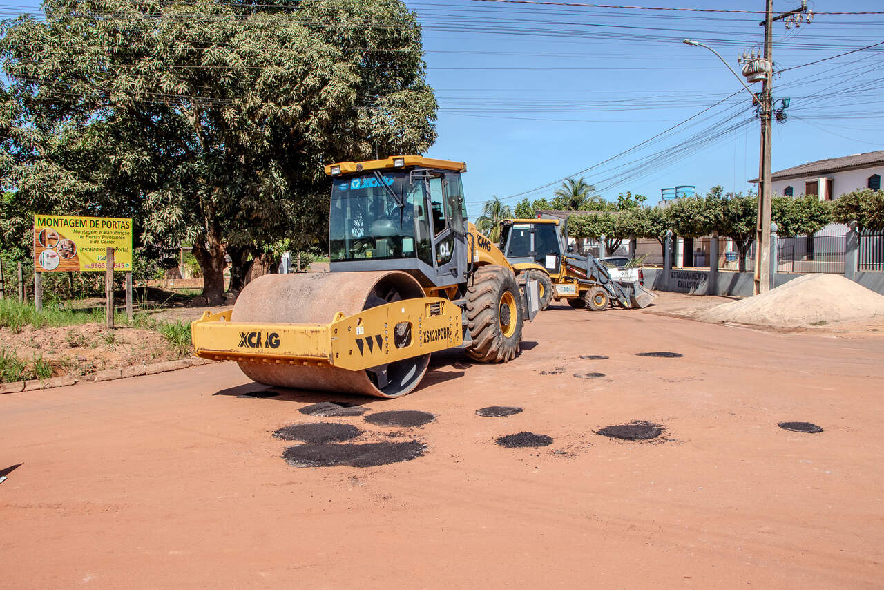 Prefeitura intensifica recuperação do pavimento em ruas e avenidas de Guarantã do Norte